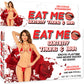 Eat Me Gummy Thong and Bra Strawberry Red One Size Fits All - Red - One Size