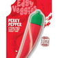 Edgy Veggies Perky Pepper Rechargeable Silicone Vibrator - Green/Red