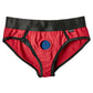 Em.Ex.. Active Harness Wear Contour Harness Briefs - Red - Small