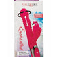 Enchanted Kissing Butterfly Rechargeable Silicone Thrusting and Rotating Vibrator with Clitoral Stimulator - Pink