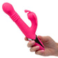 Enchanted Kissing Butterfly Rechargeable Silicone Thrusting and Rotating Vibrator with Clitoral Stimulator