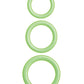 Enhancer Glow Rings Silicone Cockring - Glow In The Dark/Green