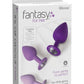 Fantasy For Her Her Little Gems Trainer Set Anal Kit 3 Training Size Plugs Waterproof Silicone - Purple
