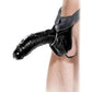 Fetish Fantasy Extreme Hollow Strap-On Dildo and Harness - Black - 10in