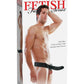 Fetish Fantasy Series Hollow Strap-On Dildo and Adjustable Harness - Black - 8in