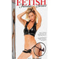 Fetish Fantasy Series Posable Partner Strap-On Dildo and Adjustable Harness - Black/Purple - 7in