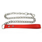 Fetish Play Lead Collar Vegan Leather - Red