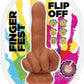 Finger Fest Flip Off Silicone Dildo - Caramel