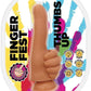 Finger Fest Thumbs Up Silicone Dildo - Caramel