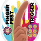 Finger Fest Trigger Silicone Dildo - Caramel