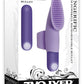 Fingerific Rechargeable Silicone Finger Bullet Vibrator with Clitoral Stimulator - Purple
