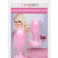 First Time Crystal Booty Duo Silicone Anal Plug - Pink - 2 Pack