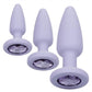 First Time Crystal Booty Kit Silicone Probes - Purple - 3 Piece