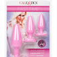 First Time Crystal Booty Kit Silicone Probes - Pink - 3 Piece