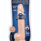 Fleshstixxx Dual Density Silicone Bendable Dong with Balls - Vanilla - 10in