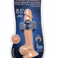 Fleshstixxx Dual Density Silicone Bendable Dong with Balls - Caramel - 8.5in