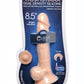 Fleshstixxx Dual Density Silicone Bendable Dong with Balls - Vanilla - 8.5in