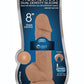 Fleshstixxx Dual Density Silicone Bendable Dong with Balls - Caramel - 8in