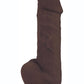 Fleshstixxx Dual Density Silicone Bendable Dong with Balls - Chocolate - 8in