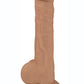 Fleshstixxx Dual Density Silicone Bendable Dong with Balls - Caramel - 9in