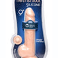 Fleshstixxx Silicone Bendable Dong with Balls - Vanilla - 9in