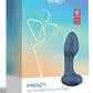 Frenzy Pressure Sensing App Control Rotating Rechargeable Silicone Butt Plug - Black/Blue