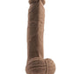 Full Monty Silicone Rechargeable Realistic Dildo with Remote - Chocolate - 9in
