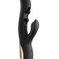 Gem Pressure Sensing App-Controlled Twin Balls Rabbit Vibrator - Black/Gold