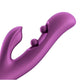 Gem Pressure Sensing App-Controlled Twin Balls Rabbit Vibrator - Gold/Purple