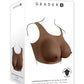 Gender X Breast Plate Silicone D Cup - Chocolate
