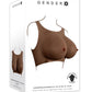 Gender X Breast Plate Silicone E Cup - Chocolate
