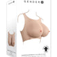 Gender X Breast Plate Silicone E Cup - Vanilla