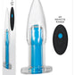 Gender X Electric Blue Silicone Rechargeable Vibrator with Remote Control - Blue/Clear
