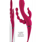 Gender X Four By Four Rechargeable Silicone Quadruple Stimulating Vibrator - Red