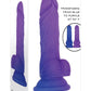 Gender X Semi Sweet Tart Color Changing Silicone Dildo - Blue/Purple
