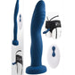 Gender X Snuggle Up Rechargeable Silicone Dual Vibrating Strap-On with Remote Control - Black/Blue
