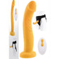 Gender X Sweet Embrace Rechargeable Silicone Dual Vibrating Strap-On with Remote Control - Black/Yellow