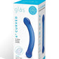 Glas Curved G-Spot Glass Dildo - Blue - 6in