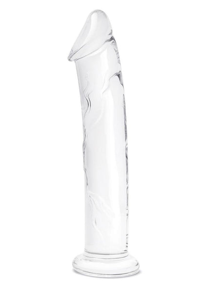 Glas Dildo Glass with Veins and Flat Base - Clear - 12in