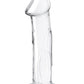 Glas Dildo Glass with Veins and Flat Base - Clear - 6in