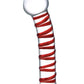 Glas Mr. Swirly Glass Dildo - Clear/Red - 8in