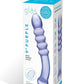 Glas Purple Rain Ribbed Dildo - Purple