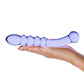 Glas Purple Rain Ribbed Dildo