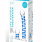 Glas Swirly Dildo and Buttplug - Blue/Clear - 2 Piece/Set