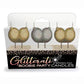 Glitterati Boobie Party Candles - Black/Gold - 5 Per Set