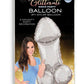 Glitterati Disco Penis 3ft. Mylar Balloon - Black/Silver
