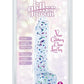 Glittergasm Realistic Clear Dildo with Balls and Suction Cup - Blue/Purple/Violet Glitter - Blue/Purple