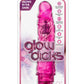 Glow Dicks The Drop Vibrating Dildo - Glow In The Dark/Pink - 8.5in