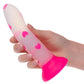 Glow Stick Heart Silicone Glow In The Dark Dildo with Suction Base