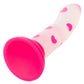 Glow Stick Heart Silicone Glow In The Dark Dildo with Suction Base